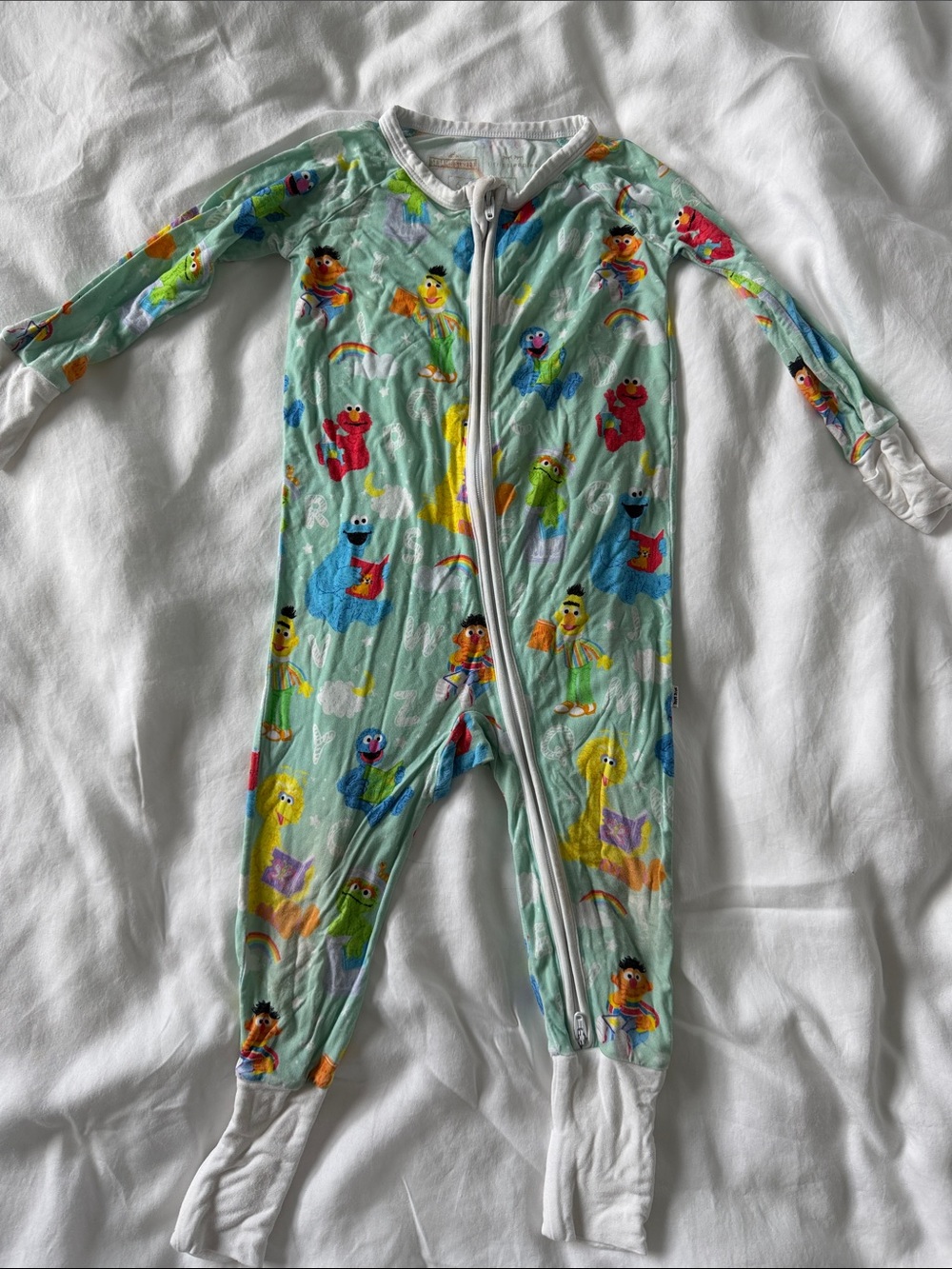 Little Sleepies Sesame Street Green Kids One-Piece Pajamas
